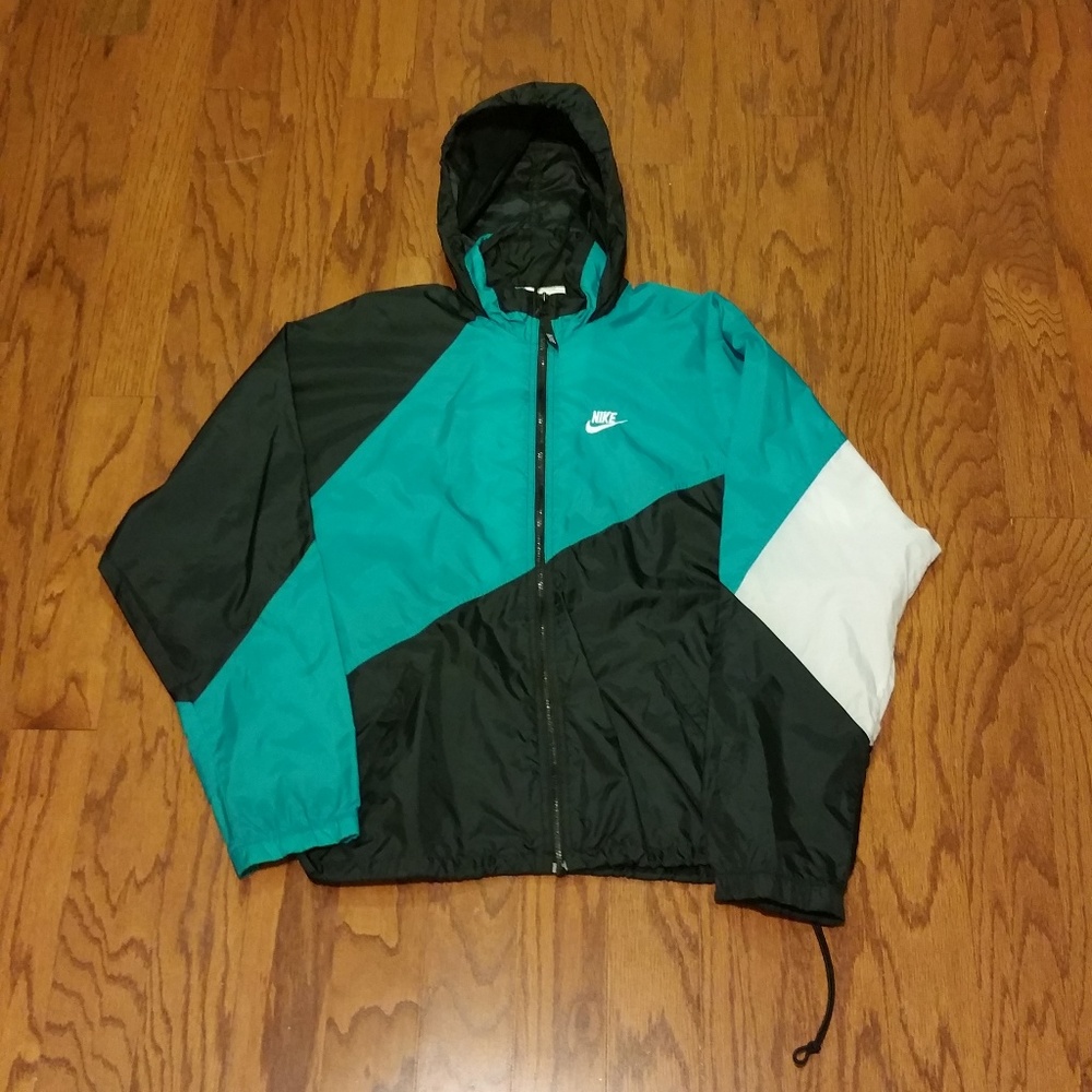 Vintage Throwback Teal Nike Windbreaker Jacket